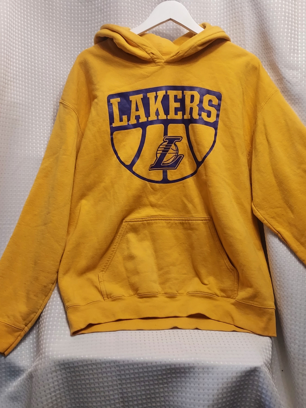 NBA Lakers Gold Crewneck Sweatshirt with Purple Logo